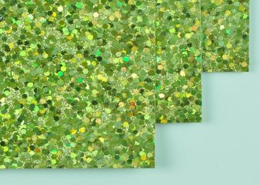 Çin Dokuma Yedekleme ile 12 * 12 inç Boyut Açık Yeşil Glitter Kağıt DIY Glitter Kağıt Tedarikçi
