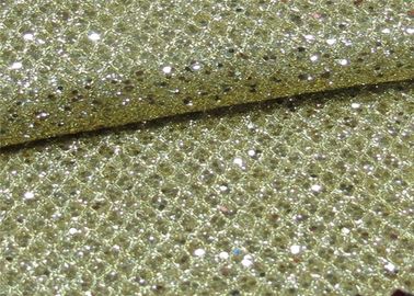 Çin Yapma Ayakkabı Çanta Duvar Kağıdı için Folyo Düz Polyester Glitter Streç Örgü Kumaş Tedarikçi