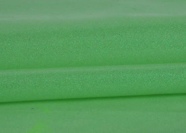 Çin Elbiseler için Düz Yeşil Glitter Kumaş, Pvc Bitmiş Kalın Glitter Kumaş Tedarikçi