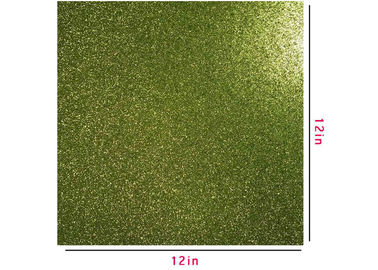 Çin 300g Yeşil Glitter Kağıt, Scrapbooking Çift Taraflı Glitter Kartuş Distribütör