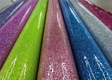 Çin Dikiş Çantaları İçin Renkli Parti Dekorasyon Glitter Pvc Kumaş 0.35mm Kalınlığı Fabrika